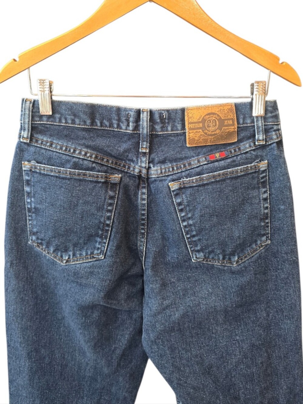 Wrangler 20X Calgary High Waist Relaxed Fit Straight Leg Blue Jeans 10 - Picture 4 of 8
